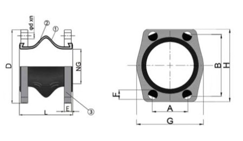 Аналог компенсатор Elaflex из Китая